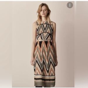 Massimo Dutti Geometric Midi Dress
